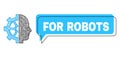 Shifted For Robots Conversation Frame and Linear Cyborg Gear Icon