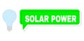 Shifted Solar Power Green Phrase Frame and Mesh 2D Bulb