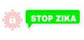 Shifted Stop Zika Green Chat Balloon and Mesh 2D Contagious Lockdown