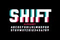 Shifted style font design