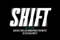 Shifted style font design
