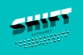 Shifted style modern font Royalty Free Stock Photo