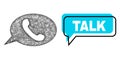 Shifted Talk Chat Balloon and Net Phone Message Icon