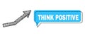 Shifted Think Positive Chat Frame and Network Growth Trend Icon