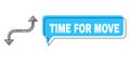 Shifted Time for Move Chat Bubble and Net Opposite Curved Arrow Icon