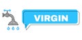 Shifted Virgin Chat Frame and Hatched Shower Tap Icon