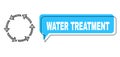 Shifted Water Treatment Chat Bubble and Hatched Rotate Ccw Icon Royalty Free Stock Photo