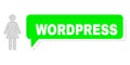 Shifted Wordpress Green Chat Frame and Mesh 2D Woman