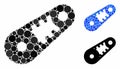 Shiftless transmission Mosaic Icon of Circle Dots