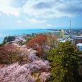 View from Nagahama Castle in Shiga, Japan Royalty Free Stock Photo