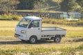 A Daihatsu Hijet vehicule, a cab over microvan and kei truck