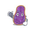Shigella sp. bacteria in doctor cartoon character with tools Royalty Free Stock Photo