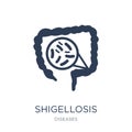 Shigellosis icon. Trendy flat vector Shigellosis icon on white b