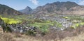 ShiGu village near Lijiang, aerial view. ShiGu is in Yunnan, China, and was part of the South Silk Road or ChaMa GuDao Royalty Free Stock Photo