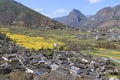 ShiGu village near Lijiang, aerial view. ShiGu is in Yunnan, China, and was part of the South Silk Road or ChaMa GuDao Royalty Free Stock Photo