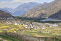 ShiGu village near Lijiang, aerial view. ShiGu is in Yunnan, China, and was part of the South Silk Road or ChaMa GuDao Royalty Free Stock Photo