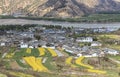 ShiGu village near Lijiang, aerial view. ShiGu is in Yunnan, China, and was part of the South Silk Road or ChaMa GuDao Royalty Free Stock Photo