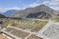 ShiGu village near Lijiang, aerial view. ShiGu is in Yunnan, China, and was part of the South Silk Road or ChaMa GuDao Royalty Free Stock Photo