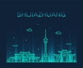 Shijiazhuang skyline Hebei Province China a vector