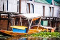 Shikara boat in Dal lake , Kashmir India Royalty Free Stock Photo