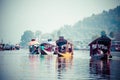 Shikara boat in Dal lake , Kashmir India Royalty Free Stock Photo