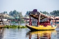 Shikara boat in Dal lake , Kashmir India Royalty Free Stock Photo