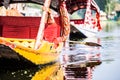 Shikara boat in Dal lake , Kashmir India Royalty Free Stock Photo