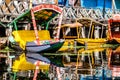 Shikara boat in Dal lake , Kashmir India Royalty Free Stock Photo