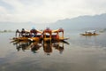 Shikara boats in Dal lake, Srinagar, Kashmir Royalty Free Stock Photo