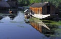 Shikara and house-boat Royalty Free Stock Photo