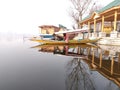 Shikara at Nigeen Lake at Srinagar Royalty Free Stock Photo