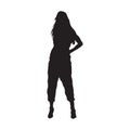 modeling girl silhouette illustration Royalty Free Stock Photo