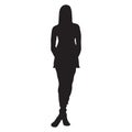 modeling girl silhouette illustration Royalty Free Stock Photo