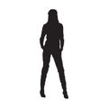 modeling girl silhouette illustration Royalty Free Stock Photo