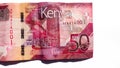 50 Shilling of Kenya on White