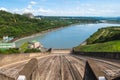 Shimen Dam and Shihmen Reservoir at Taoyuan Royalty Free Stock Photo