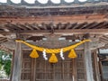 Shimenawa sacred purification rope, Kanazawa, Japan Royalty Free Stock Photo