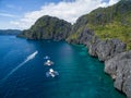 Shimizu Island in El Nido, Palawan, Philippines. Tour A route and Place. Royalty Free Stock Photo