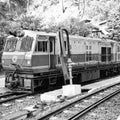 Shimla, Himachal Pradesh, India - May 14, 2022 - Toy train Kalka-Shimla route, moving on railway to the hill, Toy train from Kalka Royalty Free Stock Photo