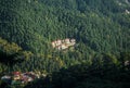 Beautiful Residential area between the dense pine forest in Shimla city .