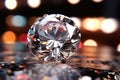 The Shimmering Beauty Of Polished Diamond Closeup. Generative AI