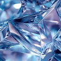 Shimmering Blue Geometric Crystal Texture abstract Image Royalty Free Stock Photo