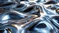 Shimmering Chrome Waves: Abstract Background Design