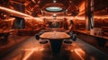 Shimmering Copper & Platinum: A Futuristic Interior Masterpiece