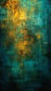 Shimmering Depths: A Sacred Teal Dawn in Copper Patina Stardust