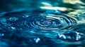 Shimmering Fluid with Quantized Ripples | Discrete Circles Reference Quantum Liquids Royalty Free Stock Photo