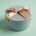 Shimmering Gift Box with Bow Royalty Free Stock Photo