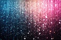 Shimmering Glitter Rain, Blue, Pink, and Silver Sparkle Royalty Free Stock Photo