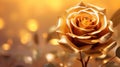 shimmering golden roses background