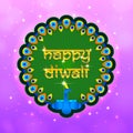Shimmering happy diwali frame